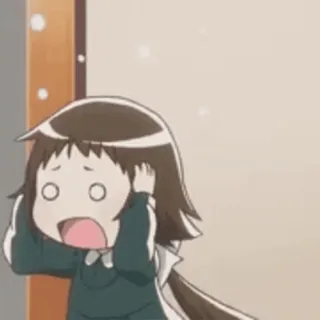 🥴 b888fa52 animé, peur, choquée, fille, dessin animé, manga telegram sticker