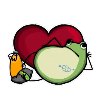 ❤️ f670f006 katak, sedih, hati, jus, tidak bahagia, kartun, cinta telegram sticker