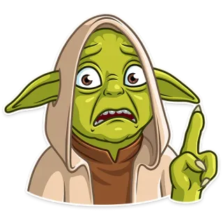 😨 d93f13b6 Yoda Star Wars yoda, star wars, master yoda, jedi, character, film telegram sticker