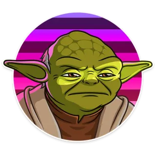 😑 fe6ee19c Yoda Yoda, Star Wars, Jedi, sticker, character telegram sticker