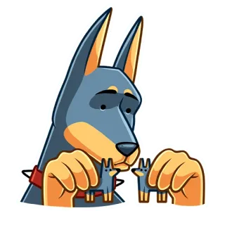😘 6454bf31 pies, szczeniak, zwierzę, zwierzak, doberman, słodki, kreskówka telegram sticker