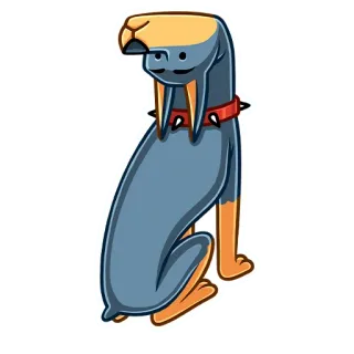 🙃 bc629b3c pies, zwierzę, kreskówka, zwierzak, ilustracja, naklejka telegram sticker