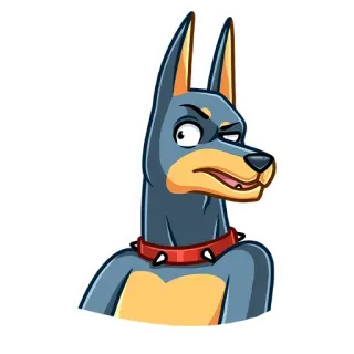 🤨 5ecf324d chien, dessin animé, autocollant, animal telegram sticker