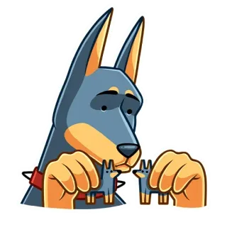 😘 a7be0bfd chien, chiot, dessin animé, triste, animal de compagnie telegram sticker