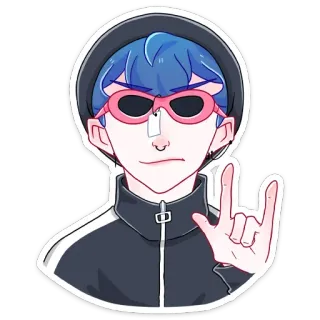 🤟 dcdd7fe7 character, digital art, sticker, cartoon, anime, portrait whatsapp sticker