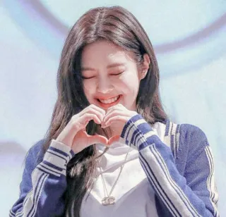 🌼 0a917b57 여자, 하트, 사랑, 미소, 귀여운, 한국 telegram sticker