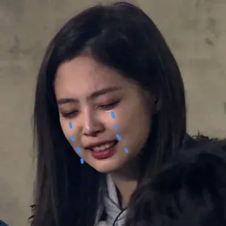 😭 d8520475 泣く, 悲しい, 涙, 女性, 感情, 動揺 telegram sticker