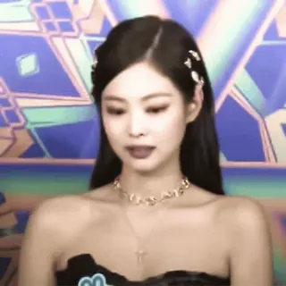 💋 43a4c02a Jennie Jennie, chanteuse, K-pop, célébrité, femme, portrait telegram sticker