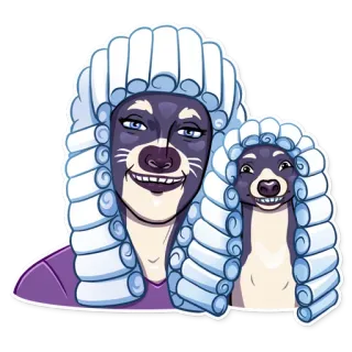 😁 1bed8c83 การ์ตูน, ตัวละคร, แปลกประหลาด, วิกผม, ภาพเหมือน, ภาพประกอบ telegram sticker