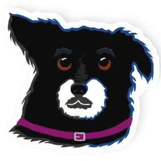 🙂 37de5397 狗, 小狗, 宠物, 动物, 项圈, 可爱 telegram sticker