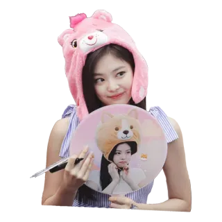 😊 2521572d person, frau, fan, hut, porträt telegram sticker