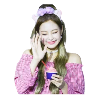 🖐 9012a54a Jennie K-Pop, Sänger, Promi, süß, Eis telegram sticker