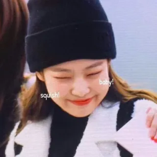 😊 8712a580 squish! baby! dễ thương, phụ nữ, hạnh phúc, cười, em bé, mềm, mùa đông whatsapp sticker