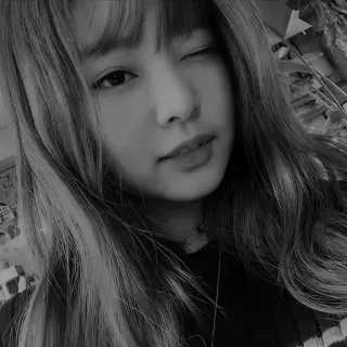 ⚙ 19b6d78d Frau, zwinkernd, Porträt, Mädchen, Person, Haare telegram sticker