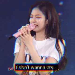 🎠 182111bb I don't wanna cry... buồn, khóc, cảm xúc, bài hát, lời bài hát, buồn bã whatsapp sticker