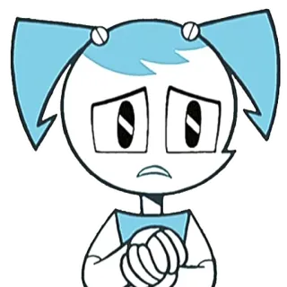 😅 4ee8f126 Jenny Wakeman My Life as a Teenage Robot Dibujo animado, Robot, Triste, Adolescente, Animado telegram sticker