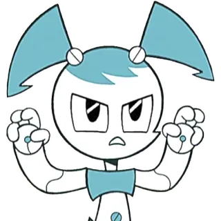 😐 b6d87dd4 Jenny Wakeman My Life as a Teenage Robot Dibujos animados, Robot, Adolescente, Enfadado, Personaje telegram sticker