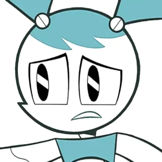 😰 e101292a Jenny Wakeman My Life as a Teenage Robot dibujos animados, robot, adolescente, triste, xjr-9 telegram sticker