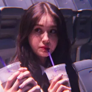 ☁️ 124277b7 wanita, gadis, kopi, minuman, potret, muda, asia telegram sticker