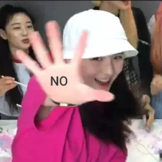 🖐 bb9c56d3 NO нет, женщина, рука, стоп, жест telegram sticker