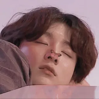 💀 b2bb7ba2 person, butterfly, sleeping, portrait telegram sticker