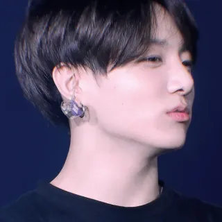 🐰 c9e8d99c Jungkook 柾国, 防弹少年团, 韩国流行音乐, 歌手, 耳环 telegram sticker