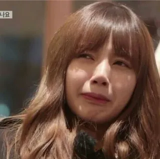 🤡 9309c60c 나요 女人, 脸, 悲伤, 情感, 韩国 telegram sticker