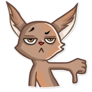 👎 b4d90042 แมว, ไม่ชอบ, ไม่เห็นด้วย, เชิงลบ, การ์ตูน, สัตว์, ไม่พอใจ, ไม่มีความสุข telegram sticker