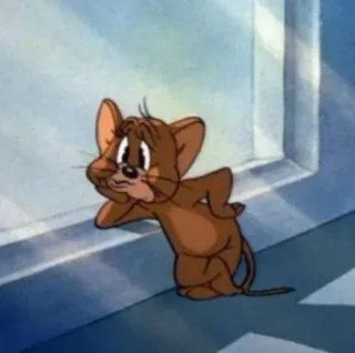 😐 382df825 Jerry Mouse Kreskówka, Mysz, Smutny, Jerry, Tom i Jerry telegram sticker