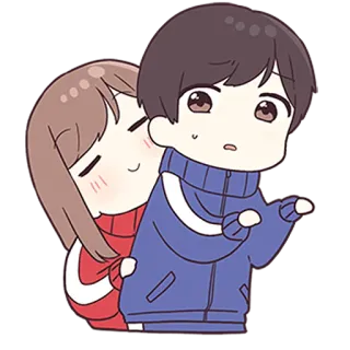 ❤️ 8add154d 动漫, 卡通, 情侣, 可爱, 爱, 拥抱 telegram sticker