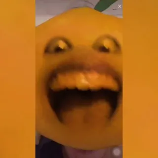 🍊 693de388 naranja, fruta, cara, máscara telegram sticker