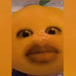 🍊 e12e6849 naranja, cara humana, gracioso, fruta, raro, meme, arte digital telegram sticker