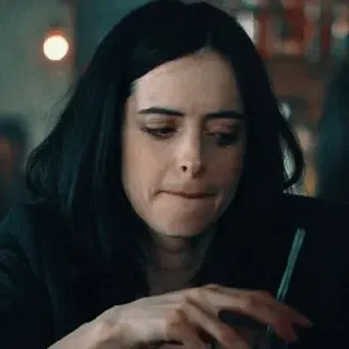 🥀 b6163b0b Jessica Jones Frau, Brünette, Trinken, Person telegram sticker