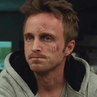 🖤 50554846 Jesse Pinkman Breaking Bad tv, serie, jesse, pinkman, herido, cicatrices whatsapp sticker