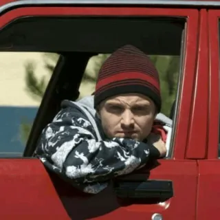 🖤 dce23df9 Jesse Pinkman Breaking Bad tele, jesse, pinkman, coche, triste whatsapp sticker