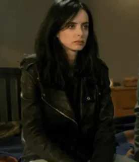 🥀 32141850 Jessica Jones ผู้หญิง, ผมดำ, เสื้อหนัง, รายการทีวี, มาร์เวล whatsapp sticker