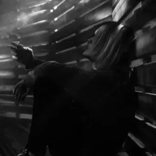 😵 05472731 smoking, cigarette, person, monochrome, portrait, black and white telegram sticker