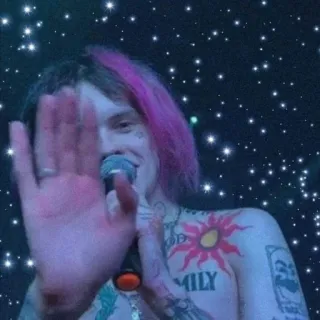 ✋ 186c4737 singer, microphone, tattoo, portrait, man, music telegram sticker