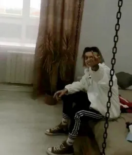 🖕 2db5b183 person, middle finger, gesture, indoors, sitting, clothing telegram sticker