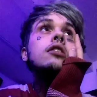 😱 4d9a7c55 Lil Peep Lil Peep, rapper, musician, celebrity, face tattoo telegram sticker