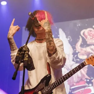 🤟 6ef3bc9f Lil Peep, musician, guitar, tattoo, rock, singer telegram sticker