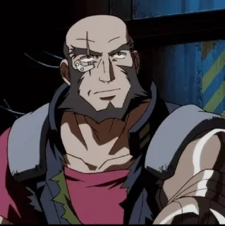 🔩 2963a26c Jet Black Cowboy Bebop Anime, Jet Black, Cowboy Bebop, Personnage, Série TV telegram sticker