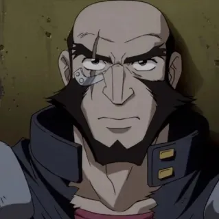 🔩 4703e0e6 Jet Black Cowboy Bebop Anime, Science-fiction, Western spatial, Jet Black, Cowboy Bebop telegram sticker