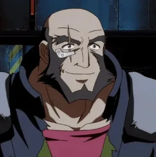 🔩 5b15803c Jet Black Cowboy Bebop Anime, Personnage, Jet Black, Cowboy Bebop telegram sticker