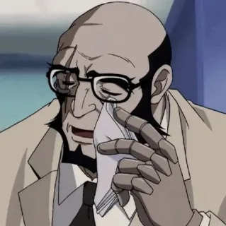 ⚓️ b48f05ea homme, pleurer, mouchoir, triste, lunettes, dessin animé telegram sticker