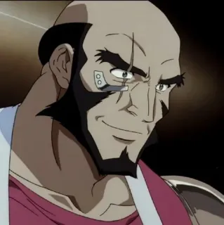 🔩 f01a0018 Jet Black Cowboy Bebop Anime, Personnage, Jet Black, Barbe, Cowboy Bebop telegram sticker