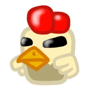 😑 29791297 chicken, animal, bird, cartoon telegram sticker