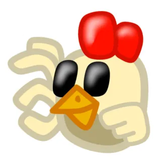 👌 77a45e37 chicken, bird, animal telegram sticker