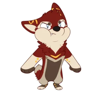 😡 316e919c Мультфильм, Лиса, Антропоморфный, Фурри, Животное, Милый telegram sticker