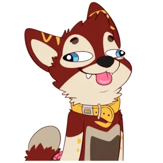 🤪 35015ed1 мультфильм, собака, смешной, животное, милый, выражение, стикер telegram sticker